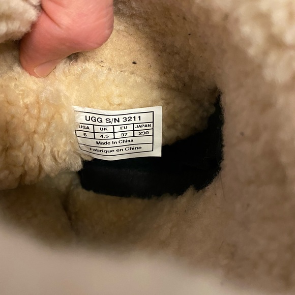 SOLD - UGG Lillian Tall Black Suede Shearling Kneehigh Studded Clogs Size 6 - Picture 8 of 10